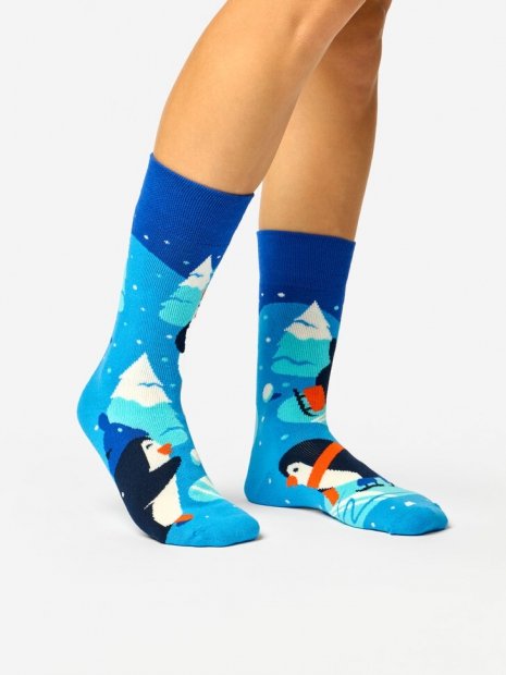 Skating Penguins - Winter Socks - Good Mood