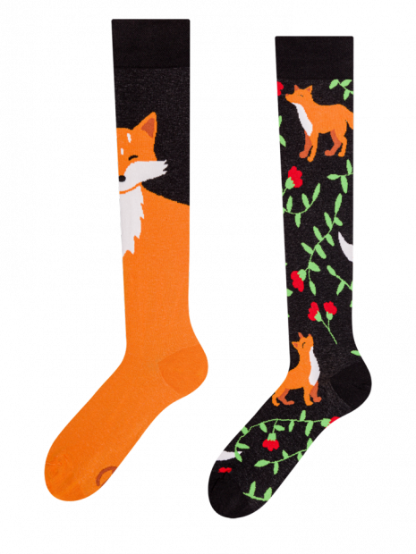 Fox and Flowers - Knee High Socks