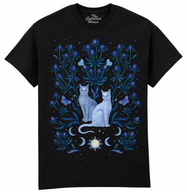 Koszulka z kotkami Blue Thistle Cats - TCH