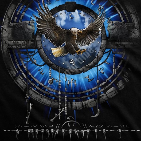 Tribal Eagle - Liquid Blue