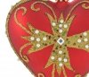 bombka w kształcie serca / Weihnachtskugeln rote herz / bauble-red heart