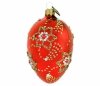 Christmas bauble Egg 11 cm – Golden Flowers