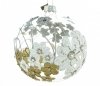 delikatne kwiaty bombka szklana / Glaskugel - 10cm / Glass ball - 10cm