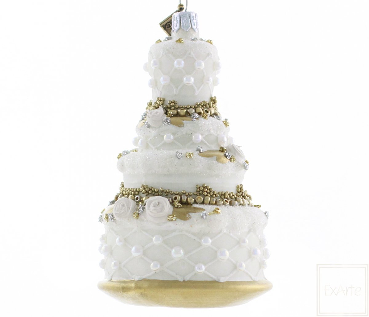 Wedding cake christmas ornament discount