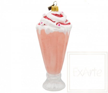 Christmas bauble Raspberry shake - 14cm