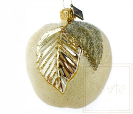 Christmas bauble golden Apple – 8cm