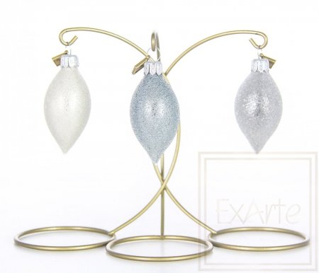 Christmas ornament set of three icicles 5 cm - Pastel drops