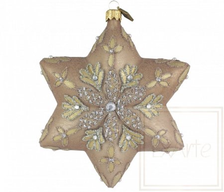 Christmas ornament star 12 cm - Warm glow
