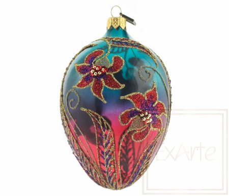 Szklana bombka Jajko 13cm - Gobelin