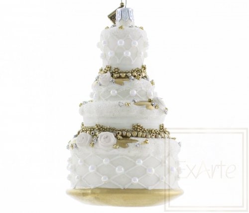 Christmas bauble cake 12cm - With roses