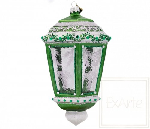 Christmas ornament Green lantern 16 cm