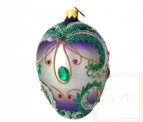 Christmas ornament egg 13cm - Colourful meetings