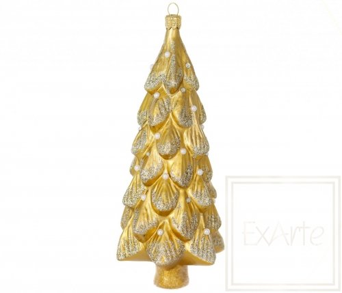 Bombka świąteczna Choinka 15cm - Złote święta