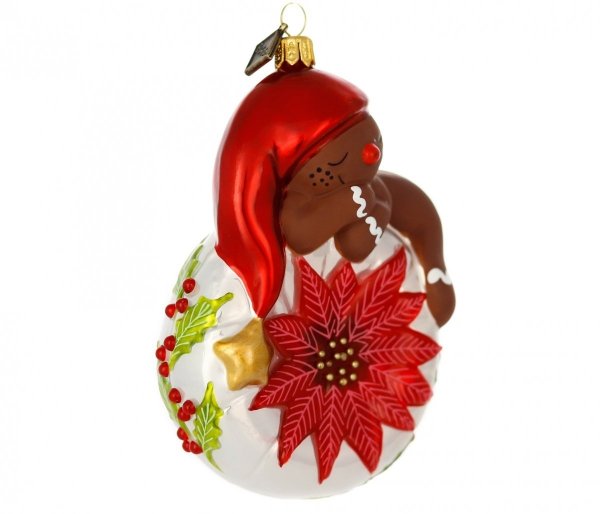 Weihnachtsbaumschmuck Lebkuchenmännchen 14 cm – Mit Weihnachtsstern