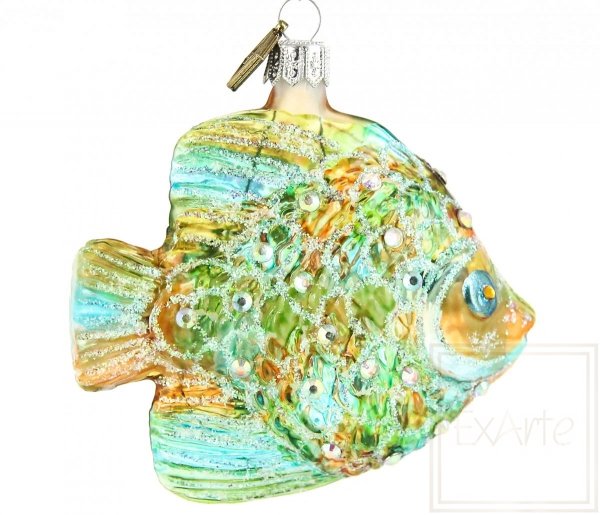 kolorowa ryba bombka na choinkę / Fisch 9cm - Licht