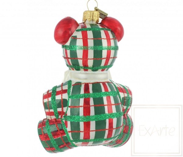 miś bombka bożonarodzeniowa / Teddybär 12cm - Schottischer Tartan