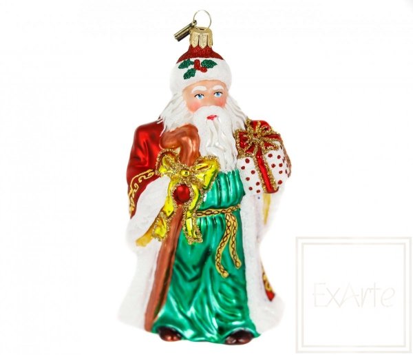 Weihnachtsmann 13cm - Mit einem Geschenk
