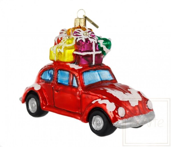 Christmas ornament Car with gifts - 13cm