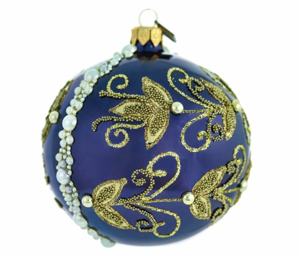 Bombka choinkowa kula granatowa