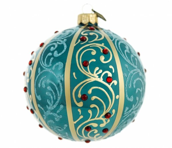Bombka choinkowa turkusowa kula