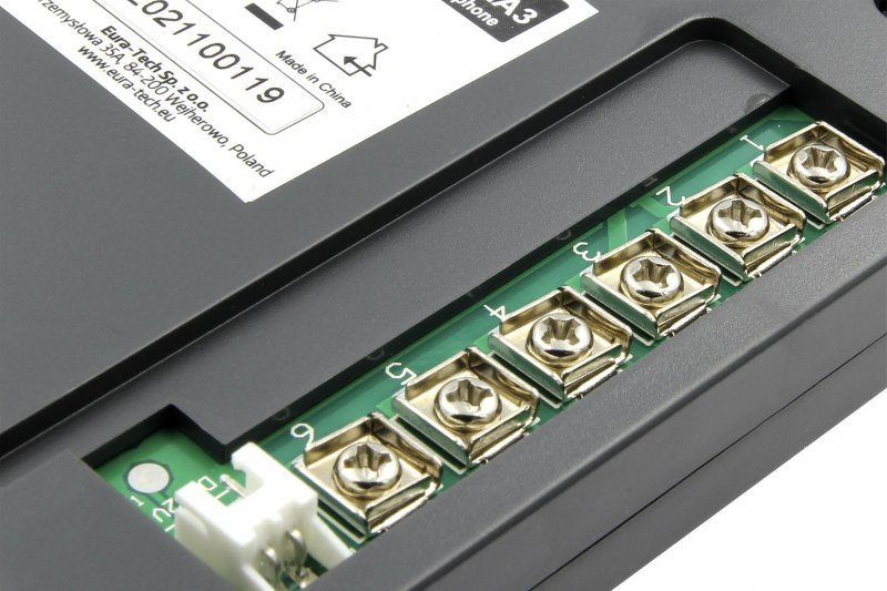 DOMOFON &#039;&#039;EURA&#039;&#039; ADP-51A3 &#039;&#039;DIFESA&#039;&#039; - 1-rodzinny, 2 unifony, interkom, grafit