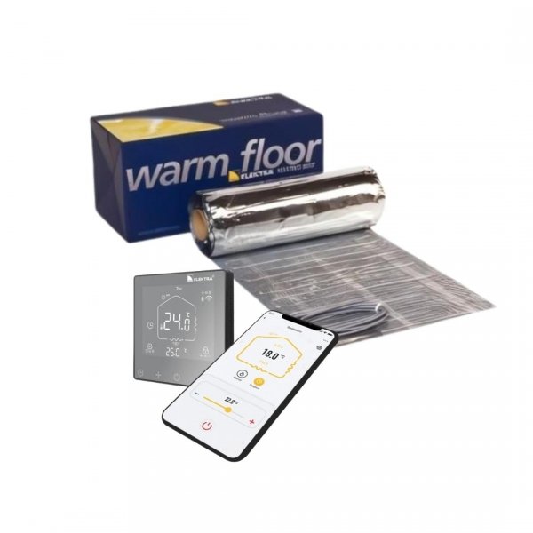 Zestaw: Folia grzewcza WoodTec 70 | 420W | 6m2 + termostat ELR30 Wi-Fi