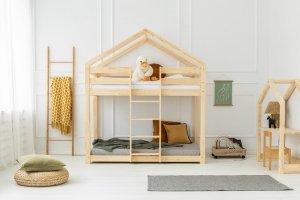 DMPN 80x190cm Łóżko piętrowe dziecięce domek Mila ADEKO