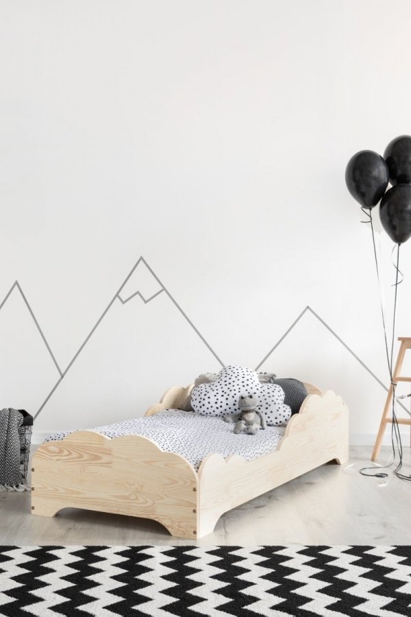 Children wooden bed BOX 9 80x140cm