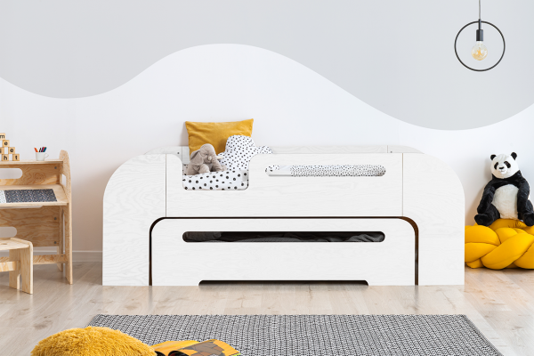 Lit en bois Lit Maison AIKO 80x180cm ADEKO