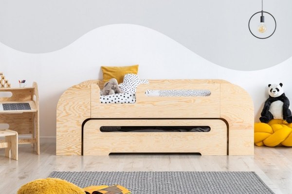 Lit en bois Lit Maison AIKO 80x200cm ADEKO