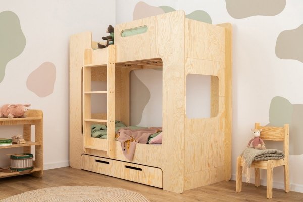 SIMBA S 90x190cm Łóżko piętrowe dziecięce domek  ADEKO