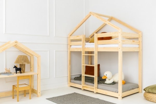 DMPN 90x160cm Łóżko piętrowe dziecięce domek Mila ADEKO
