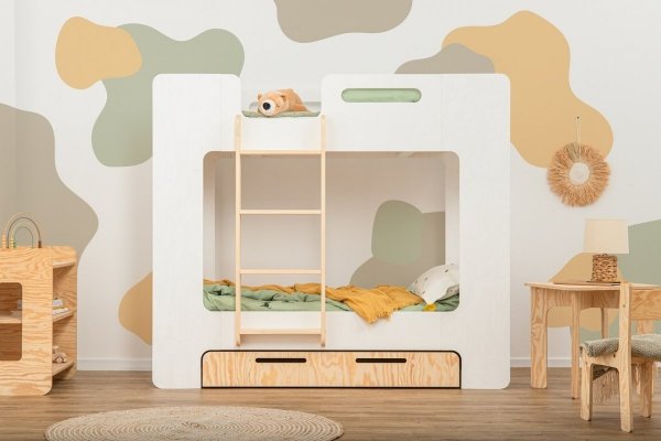 SIMBA S 100x180cm Łóżko piętrowe dziecięce domek  ADEKO