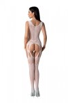 BS099 Bodystocking Biały 