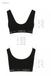 PS004 TOP black biustonosz bawełniany 