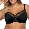 Ava 1030 Novato czarny biustonosz półusztywniany plus size