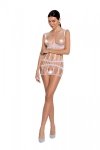 BS089 Bodystocking Biały 