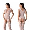 BS099 Bodystocking Biały 