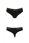 PS009 PANTIES black stringi bawełniane 