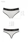PS008 PANTIES grey stringi bawełniane 