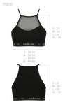 PS006 TOP black biustonosz z siateczką