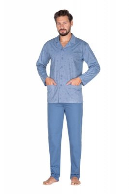Regina 444 niebieska piżama męska