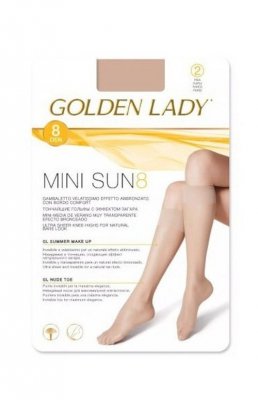 Golden Lady Mini Sun 8 den A'2 2-pack podkolanówki