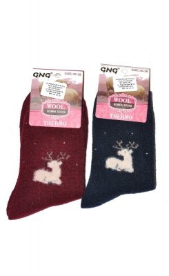 GNG 7309 Thermo Wool Renifer skarpetki damskie