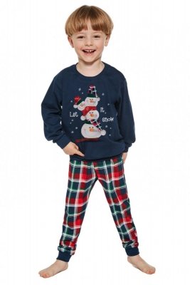 Cornette Kids Boy 593/154 Snowman 2 86-128 piżama chłopięca