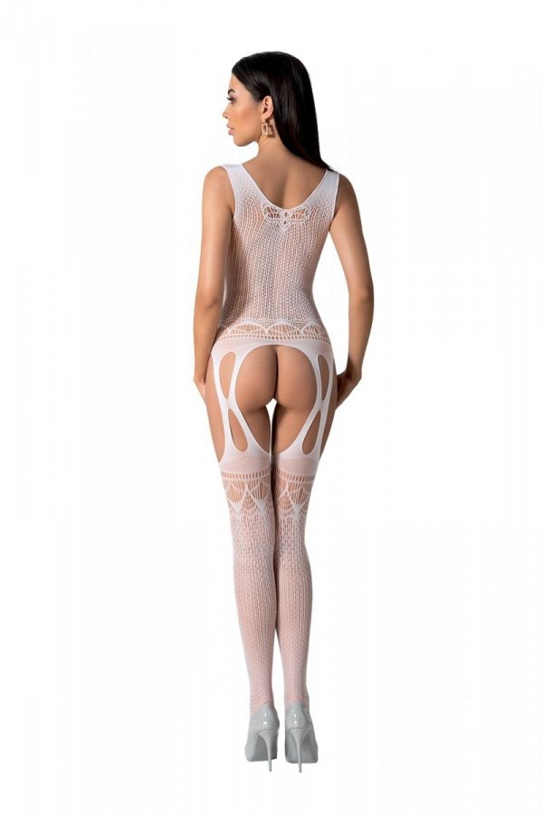 BS099 Bodystocking Biały 
