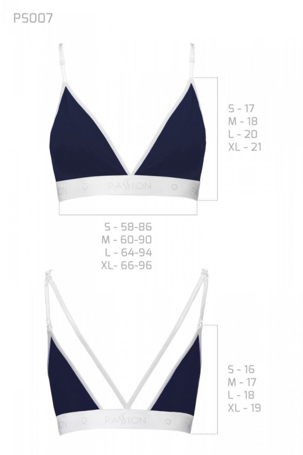 PS007 TOP navy blue biustonosz bawełniany 