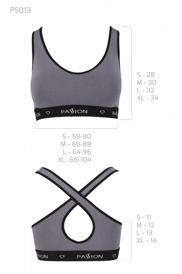 PS013 TOP dark grey bawełniany