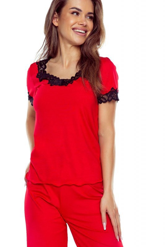 Eldar Aster czerwono-czarna piżama damska