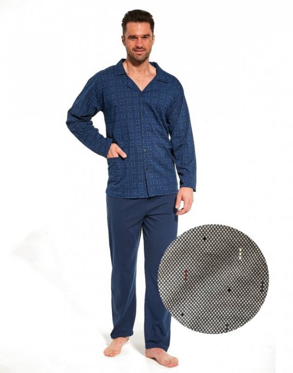Cornette 114/58 673401 rozpinana piżama męska plus size